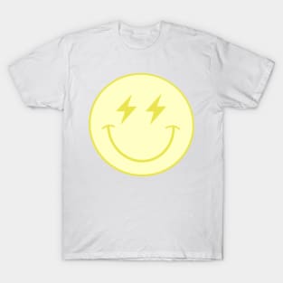 Yellow lightning bolt smiley face T-Shirt